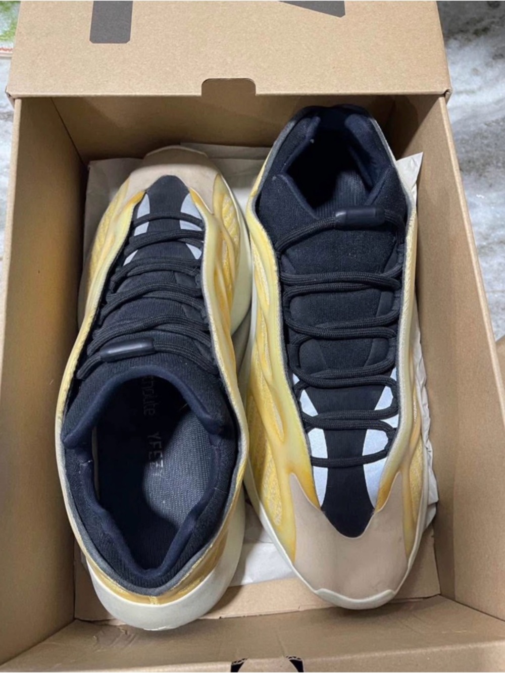 Yeezy Men’s Sneakers in Yellow and Black